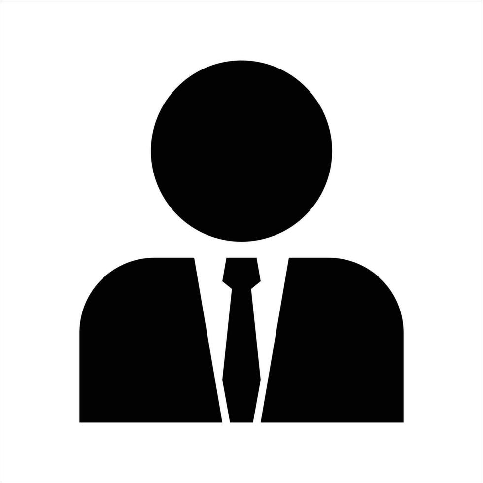 user icon vector. Profile and people silhouette. employed sign. isolated on white background. vector