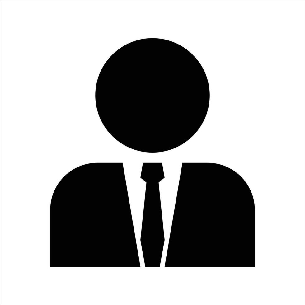 usuario icono vector. perfil y personas silueta. empleado signo. aislado en blanco antecedentes. vector