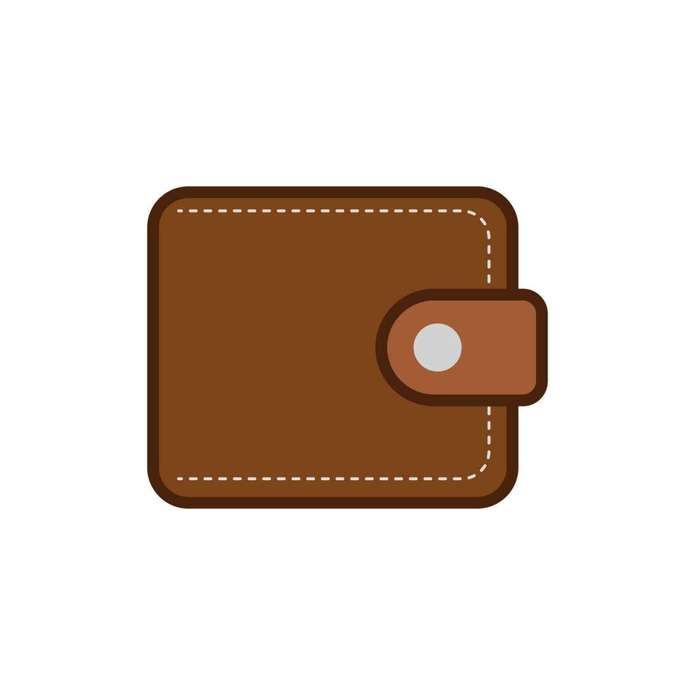 Wallet icon. flat design line icon isolated on white background. vector