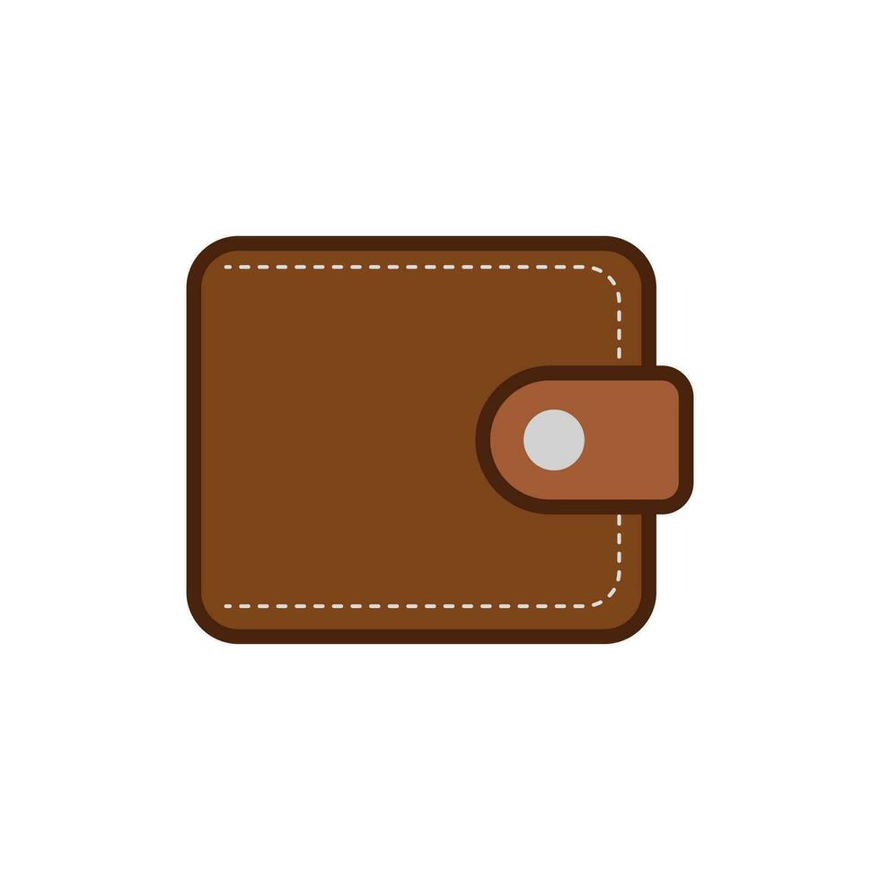 Wallet icon. flat design line icon isolated on white background. vector