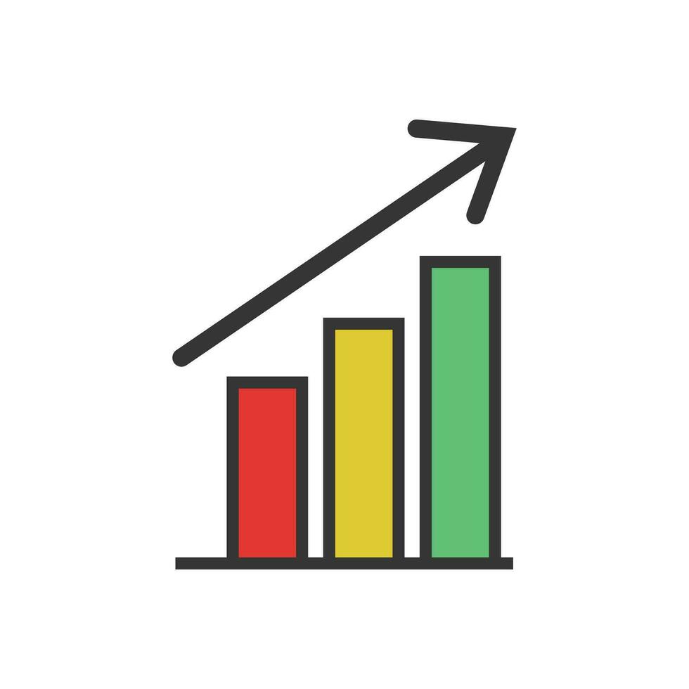 Business chart icon. Graph, chart, diagram icon set. isolated on white background. vector