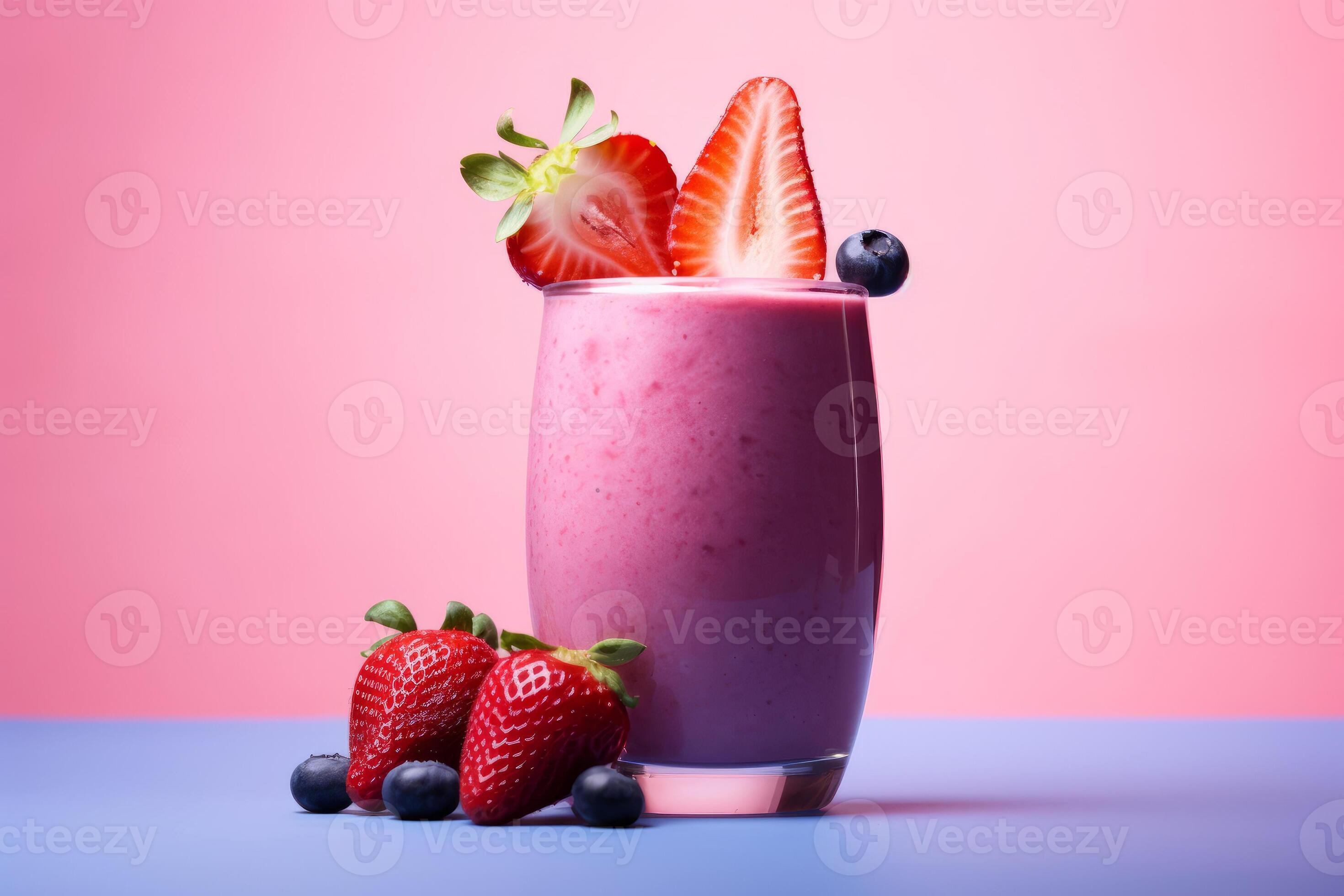strawberry and blueberry smoothie. 25463090 Stock Photo at Vecteezy