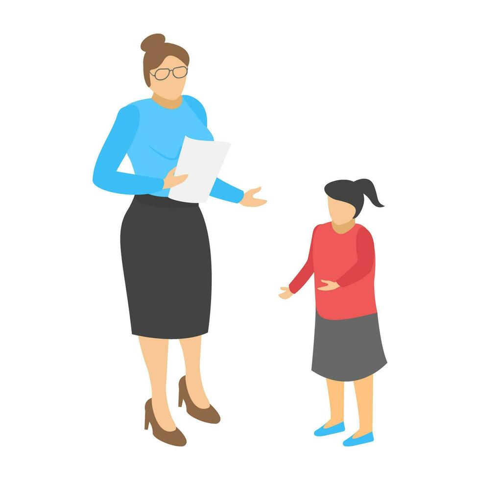 Flat icon design of learning student vector