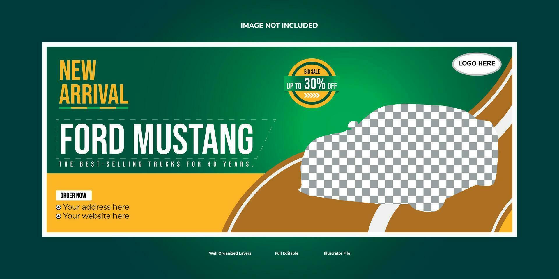 Car rental and automotive social media banner vector