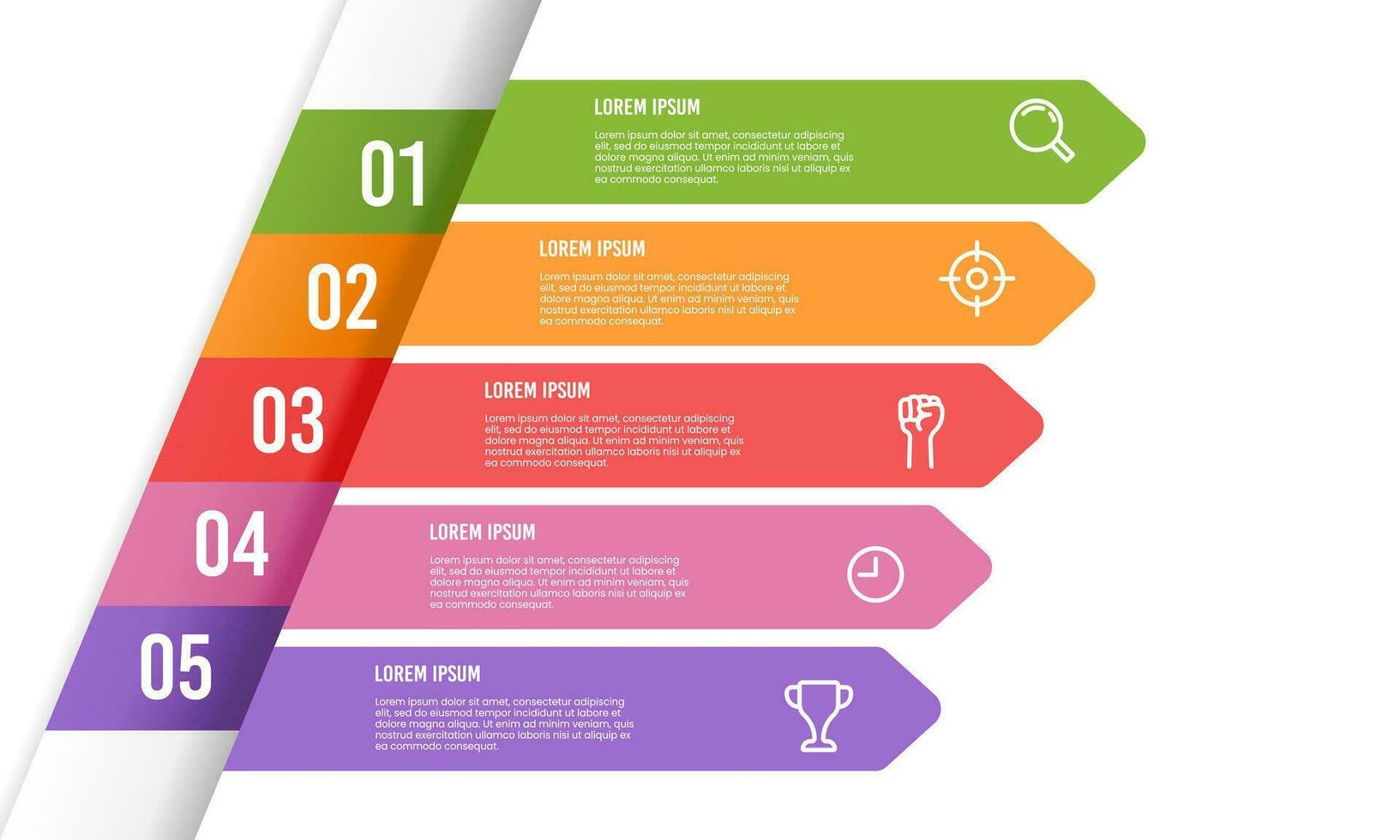 5 infographic label options. Vector illustration.