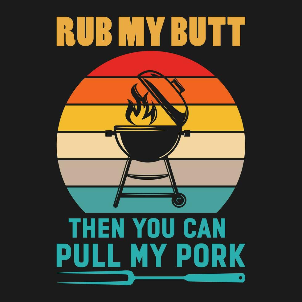 Funny Pig BBQ Grilling Lover Saying Meme gift t shirt design vector