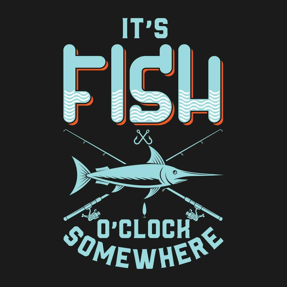 gracioso regalo pescar camiseta vector