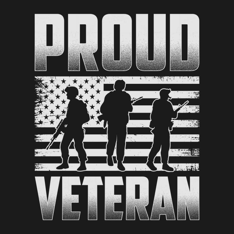 Proud Veteran funny gift t shirt design vector
