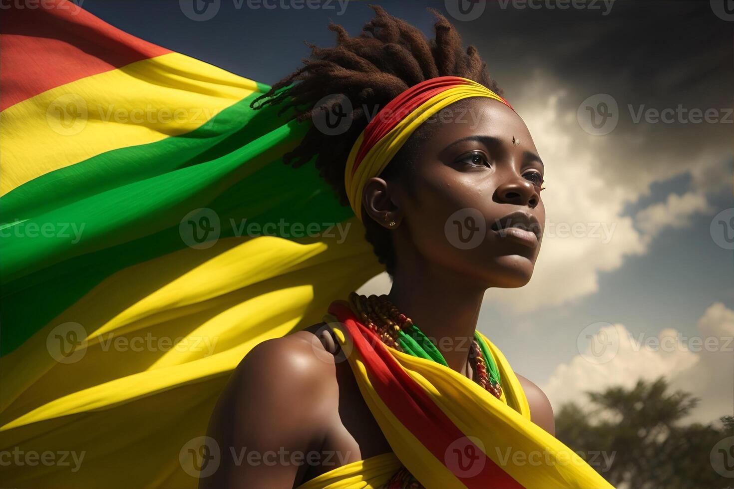 Photo celebrating Juneteenth an African woman.