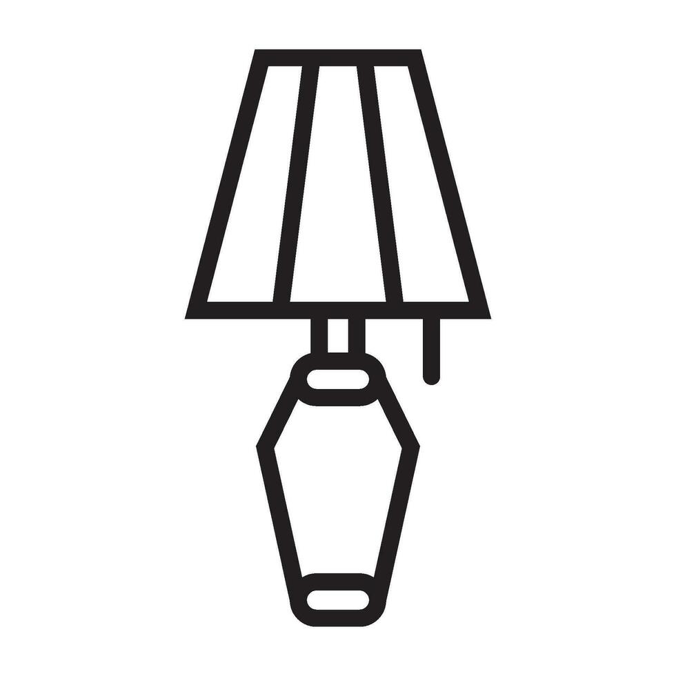 table lamp icon vector