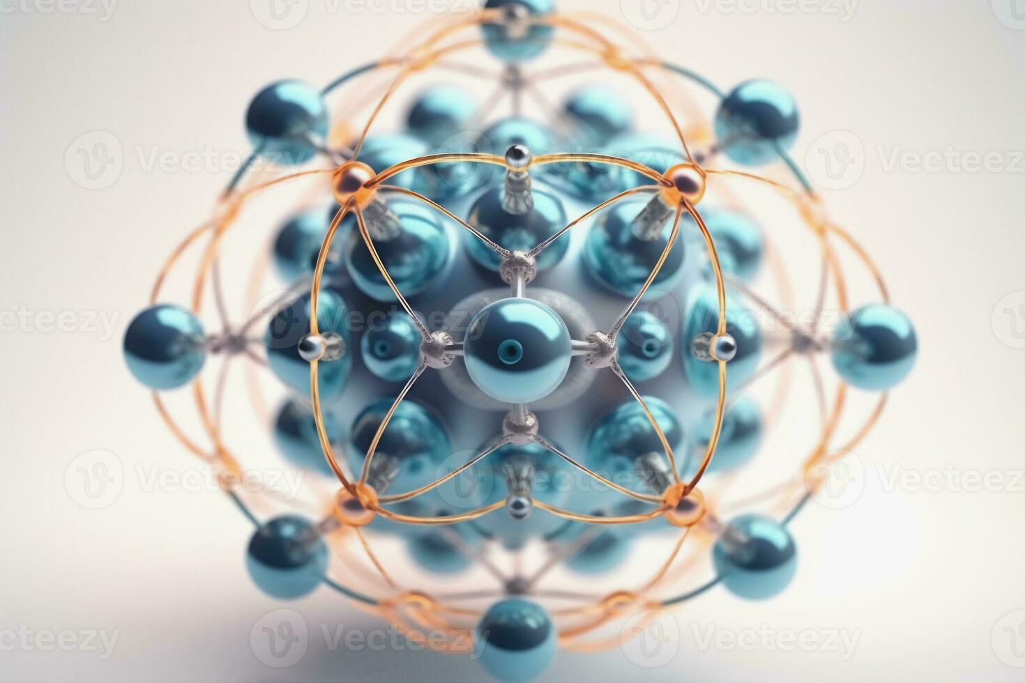 ai generado atómico nucleas y electrón foto