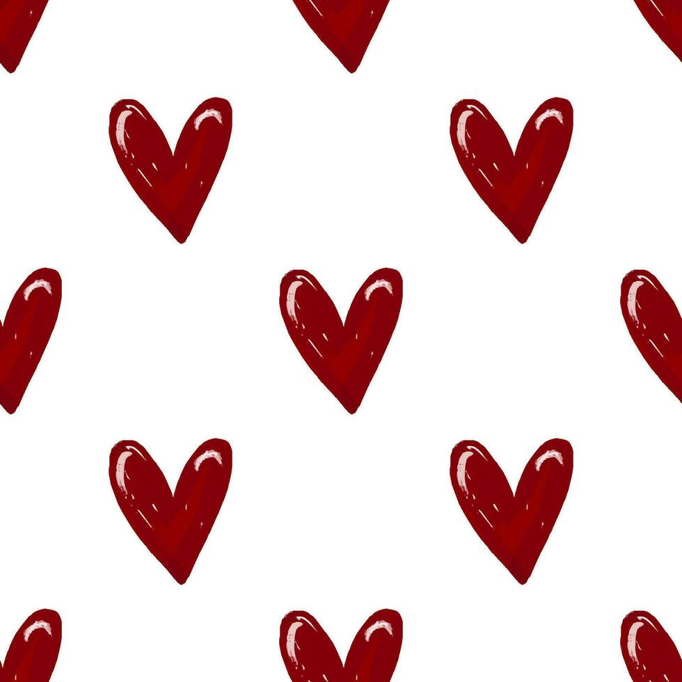 Beautiful seamless background with pink hearts. Valentine's Day. Seamless love heart design  background. Endless pattern on Valentine's day. The seamless texture with colored hearts. vector