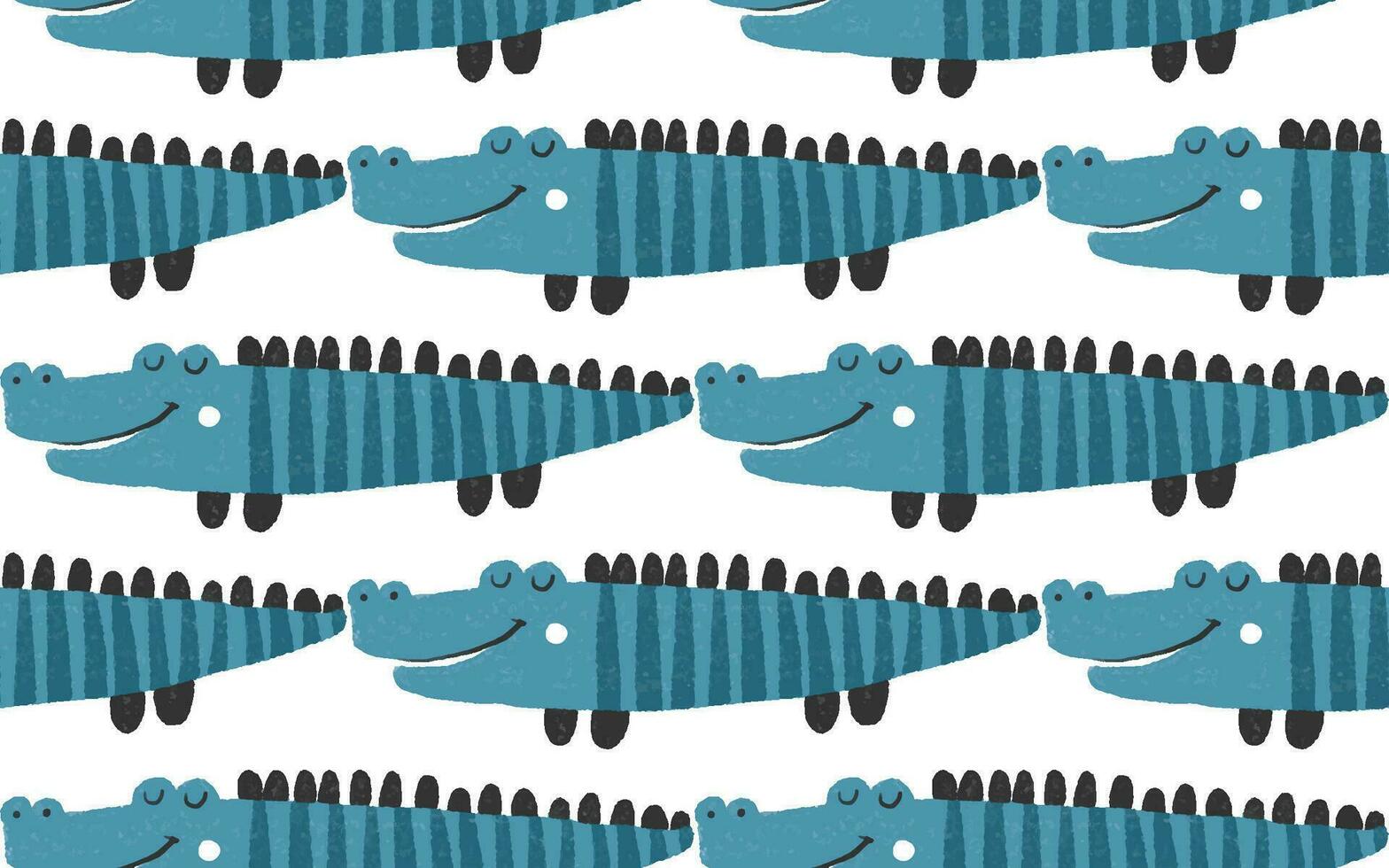 Hand drawing cute crocodile seamless pattern illustration for baby room, nursery. Illustration design for fashion fabrics, textile graphics, prints, wrapping, textile. vector