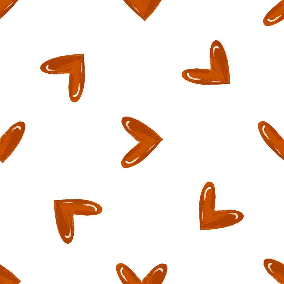 Beautiful seamless background with pink hearts. Valentine's Day. Seamless love heart design  background. Endless pattern on Valentine's day. The seamless texture with colored hearts. vector