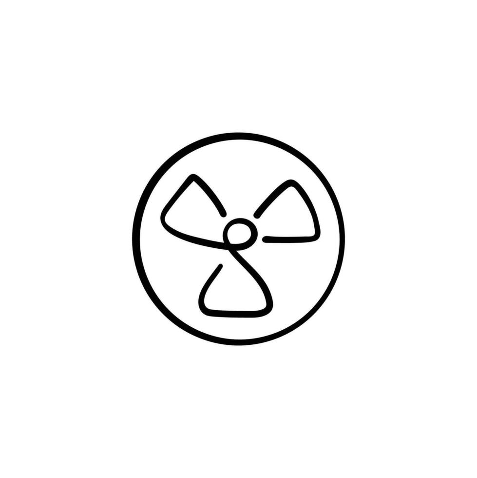 Radiation Line Style Icon Design vector
