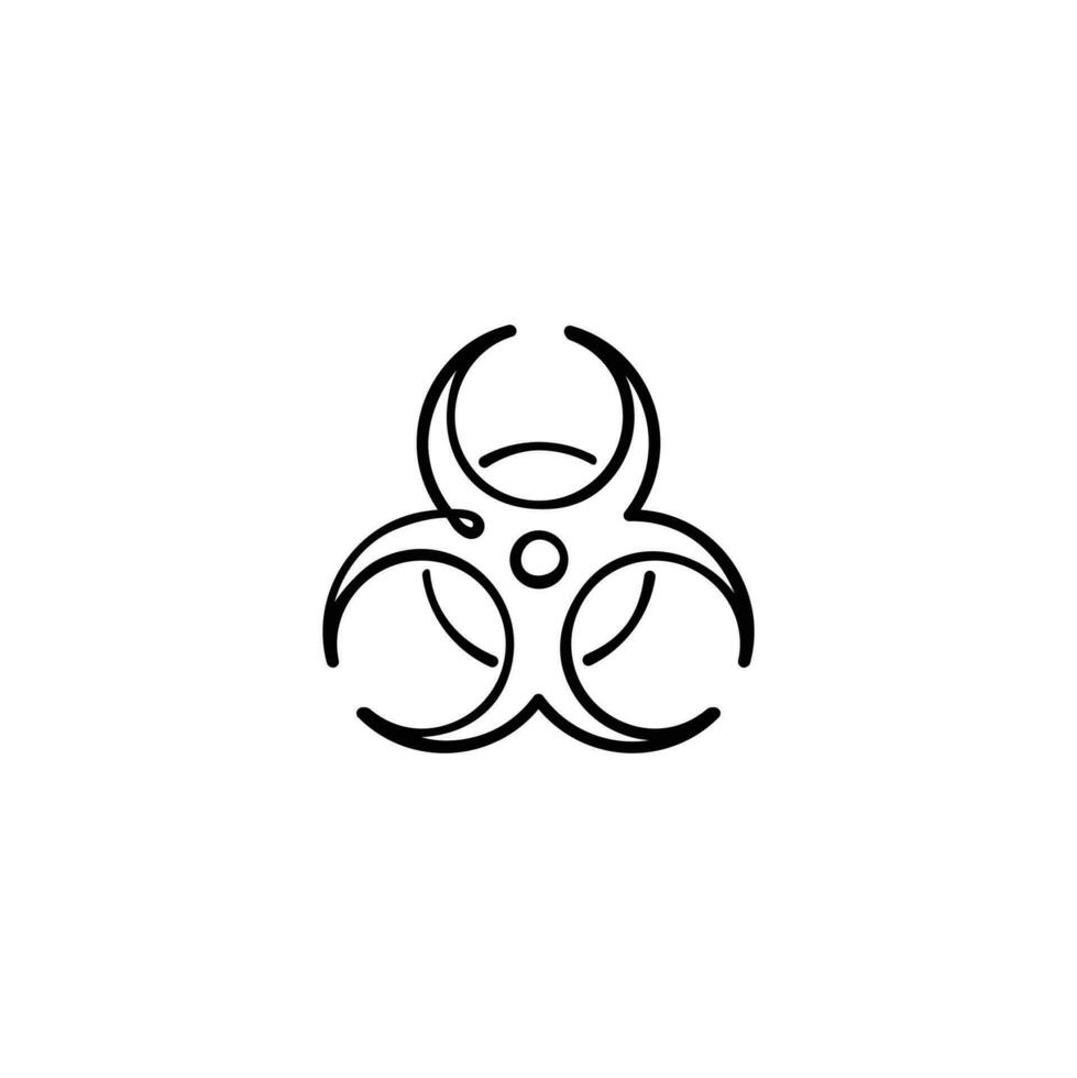 Biohazard Line Style Icon Design vector