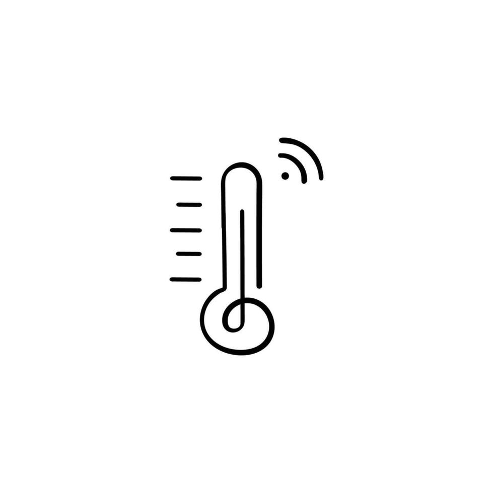 Temperature Control Line Style Icon Design vector