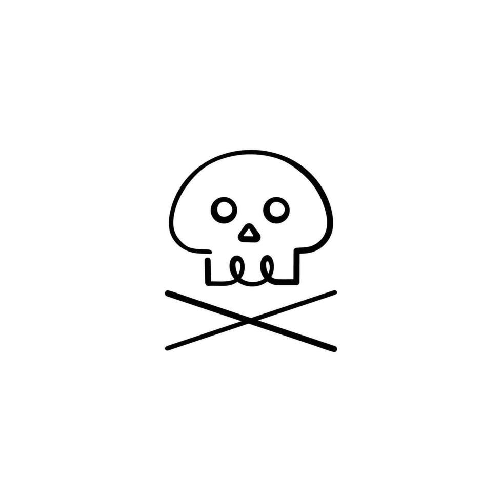 Poison Line Style Icon Design vector