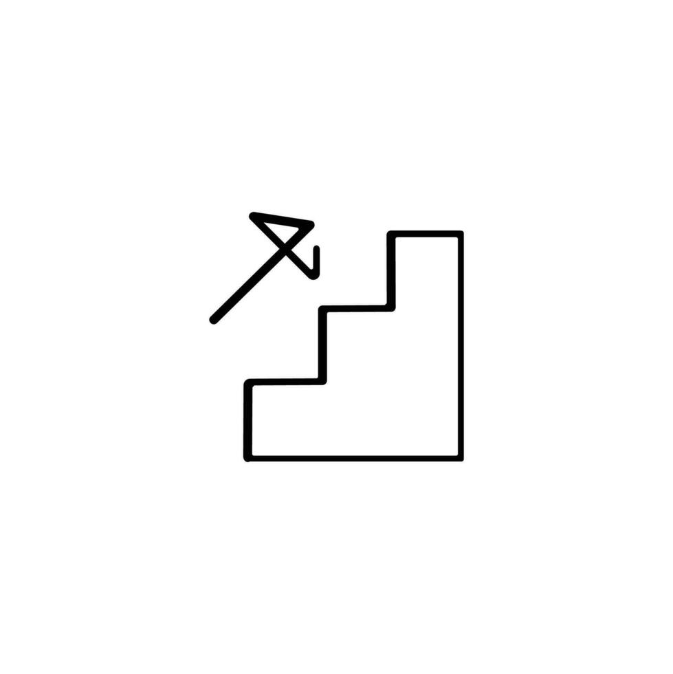 Stairs Up Line Style Icon Design vector