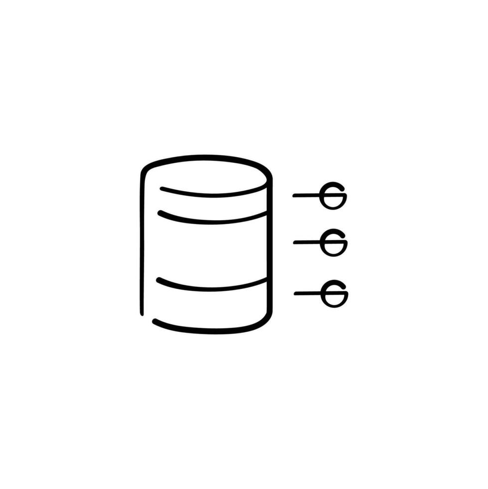 Cylinder Chart Line Style Icon Design vector