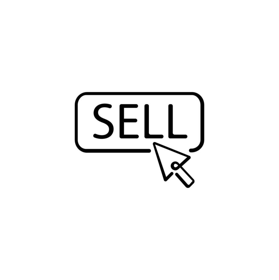 Sell Line Style Icon Design vector