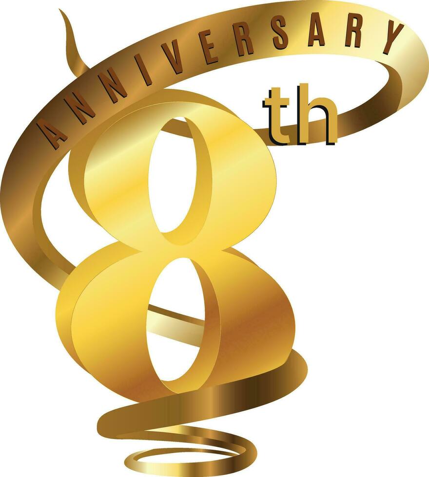 year anniversary design elements modern 3d luxury vector