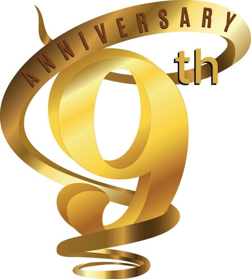 year anniversary design elements modern 3d luxury vector
