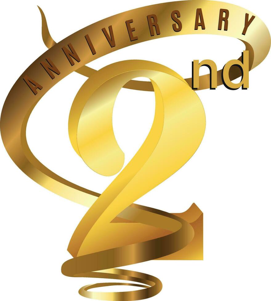 year anniversary design elements modern 3d luxury vector