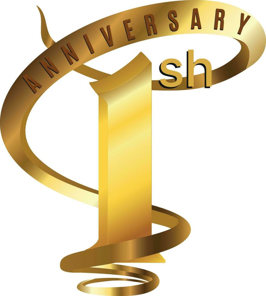 year anniversary design elements modern 3d luxury vector