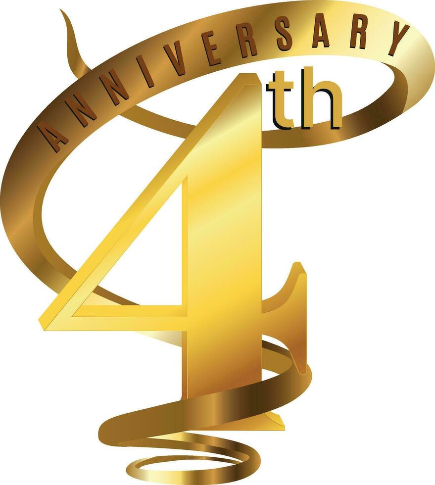 year anniversary design elements modern 3d luxury vector