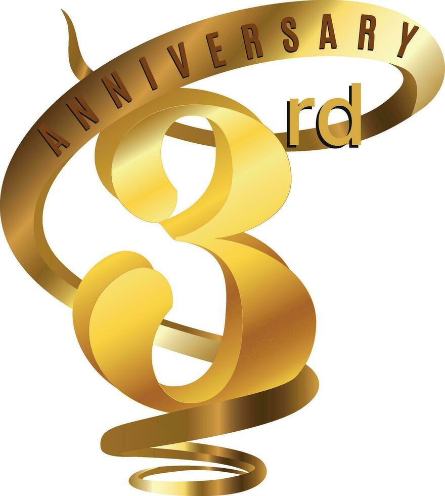 year anniversary design elements modern 3d luxury vector
