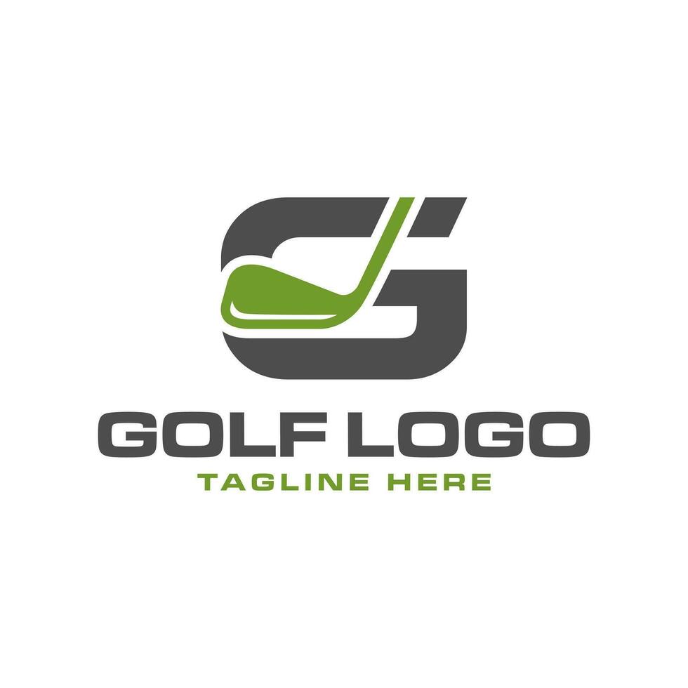 golf deporte vector ilustración logo con letra t