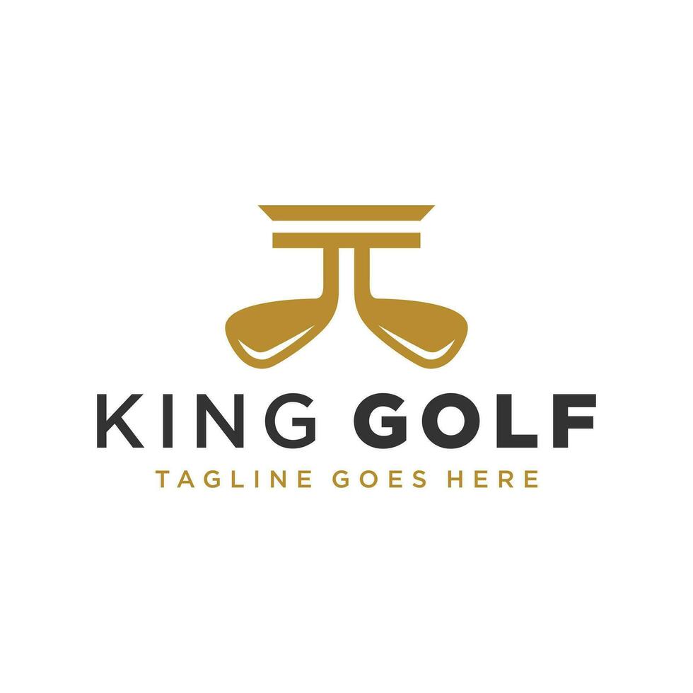 golf deporte vector ilustración logo con letra t