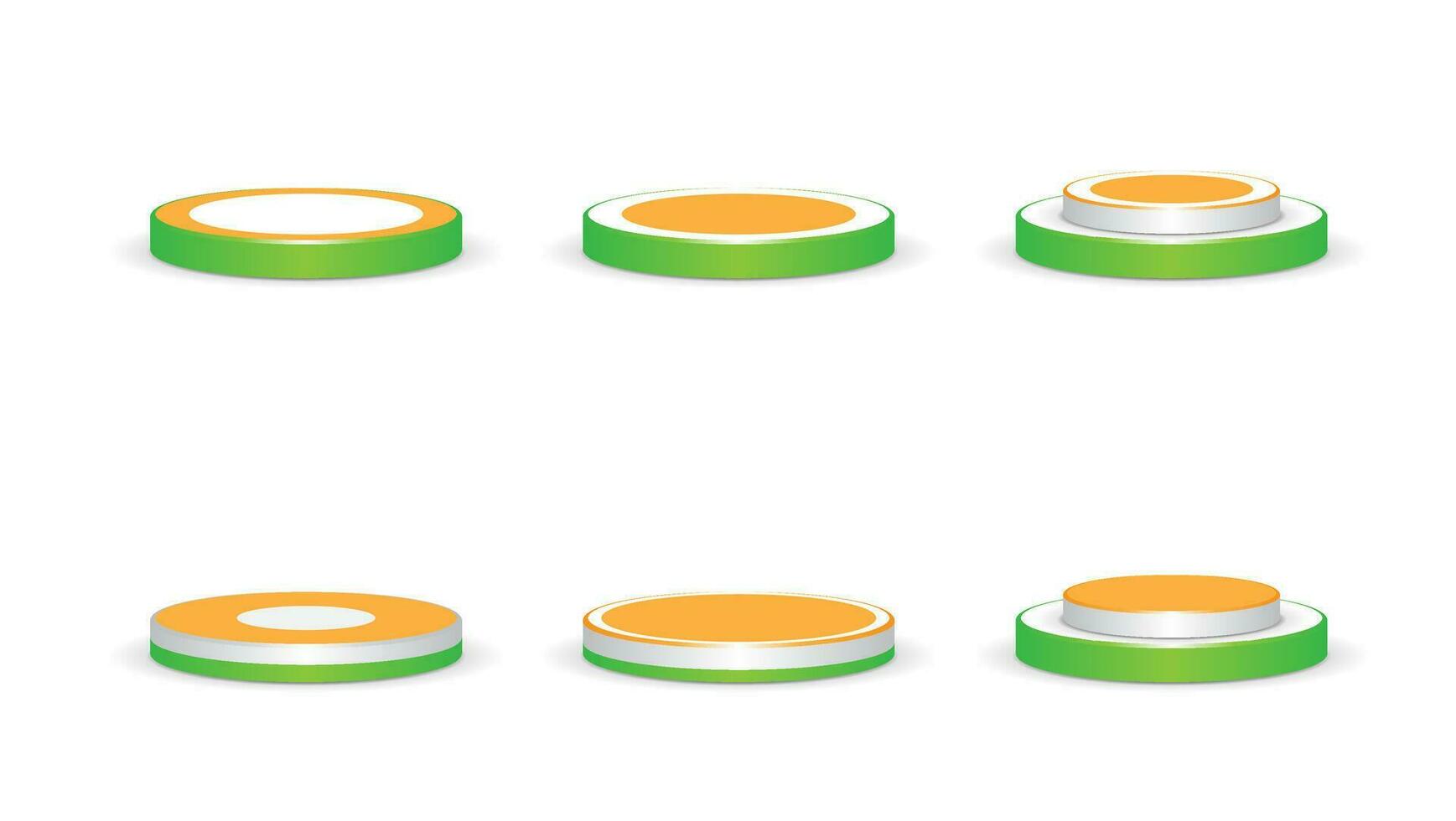 india independence day 3d podium set. display product presentation. vector