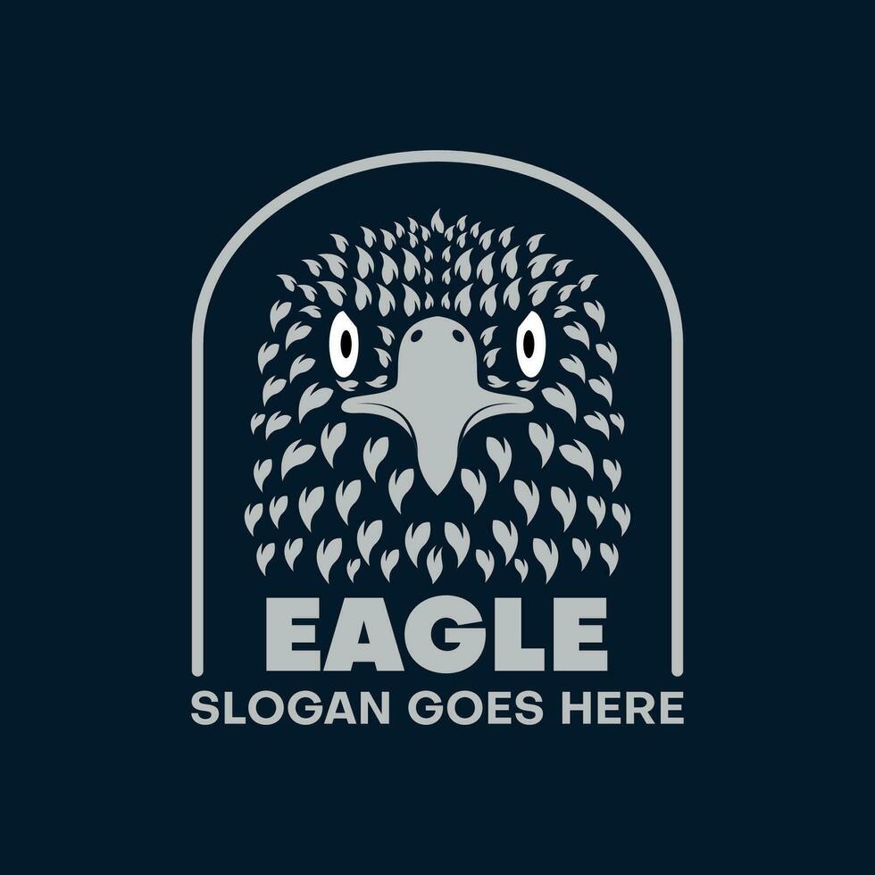 eagle head logo graphic design in vintage style. suitable for t-shirt design, brand identity, etc. vector illustration