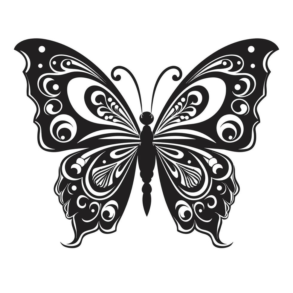 Beautiful Butterfly Silhouette vector