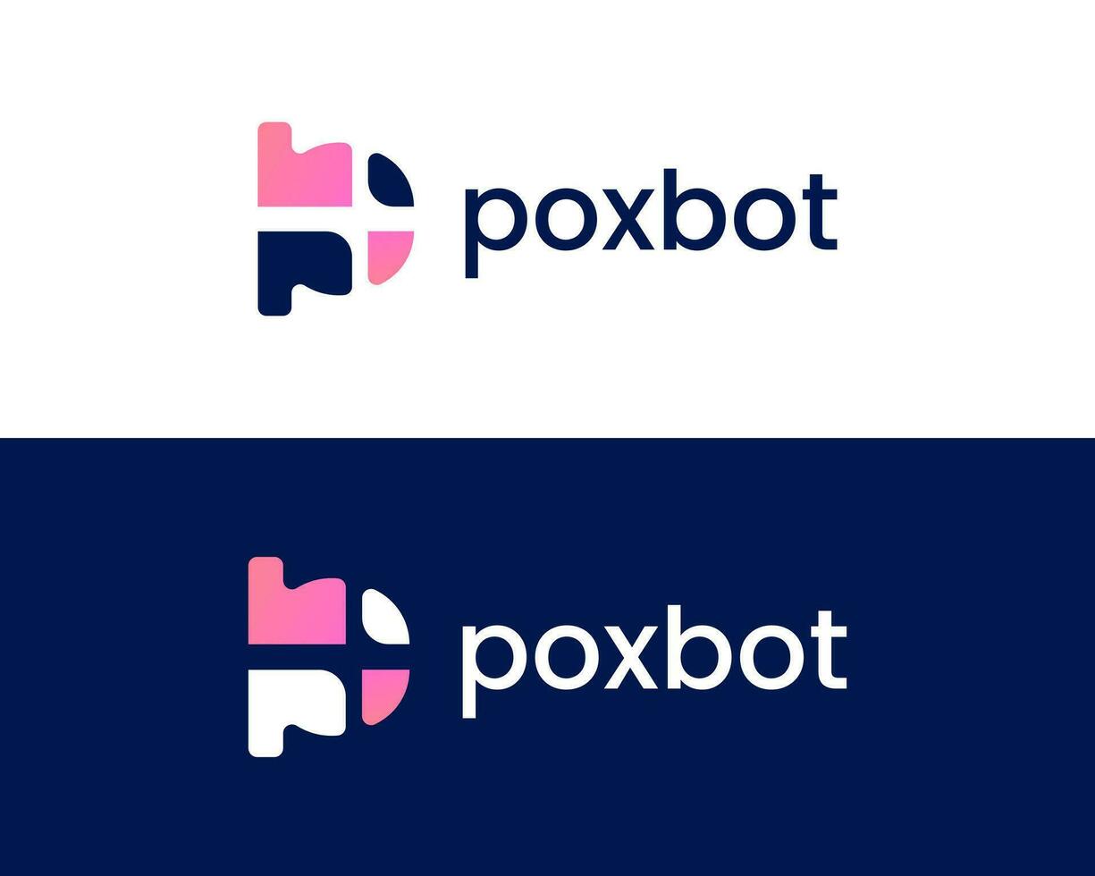 Abstract PB creative logo design for branding vector