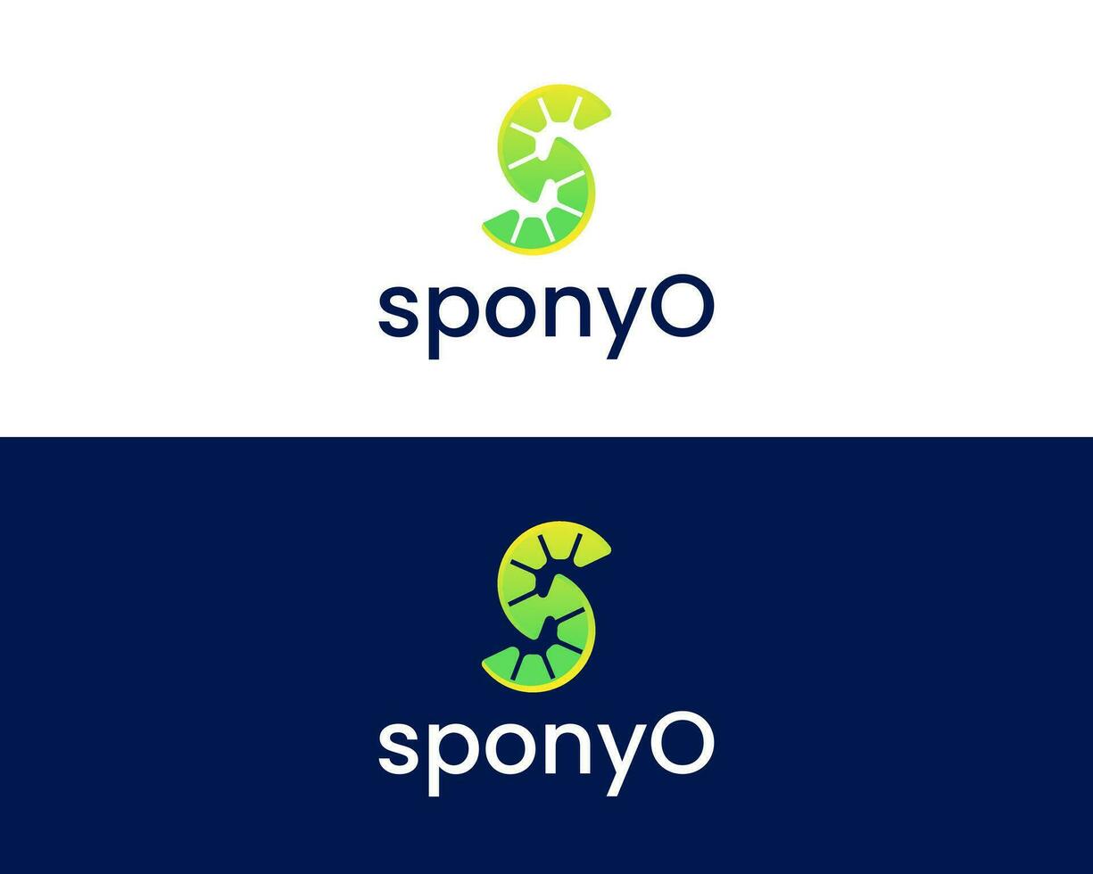 S with deer head modern colorful logo design vector