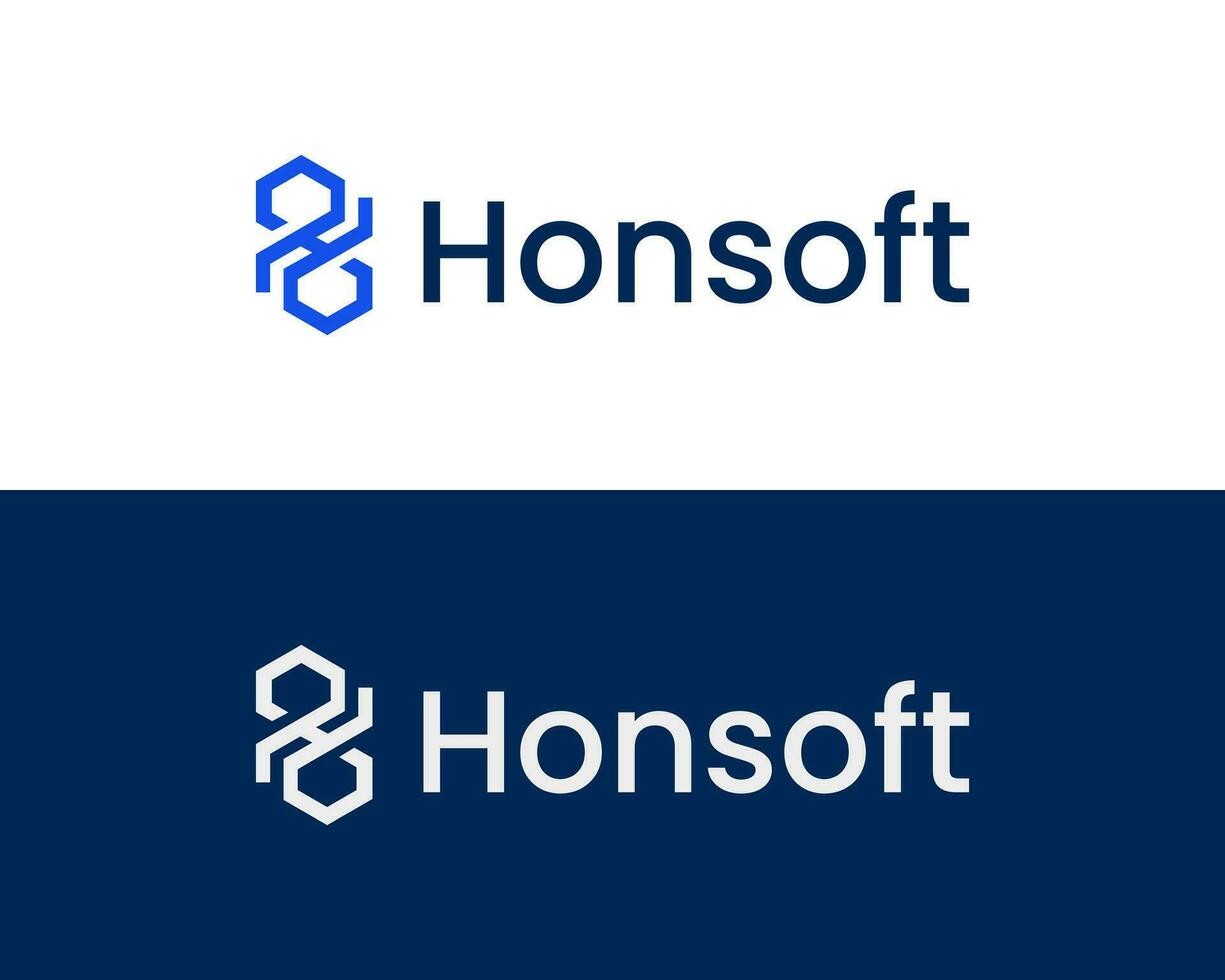 HS, S logo, monogram, minimalist logo vector