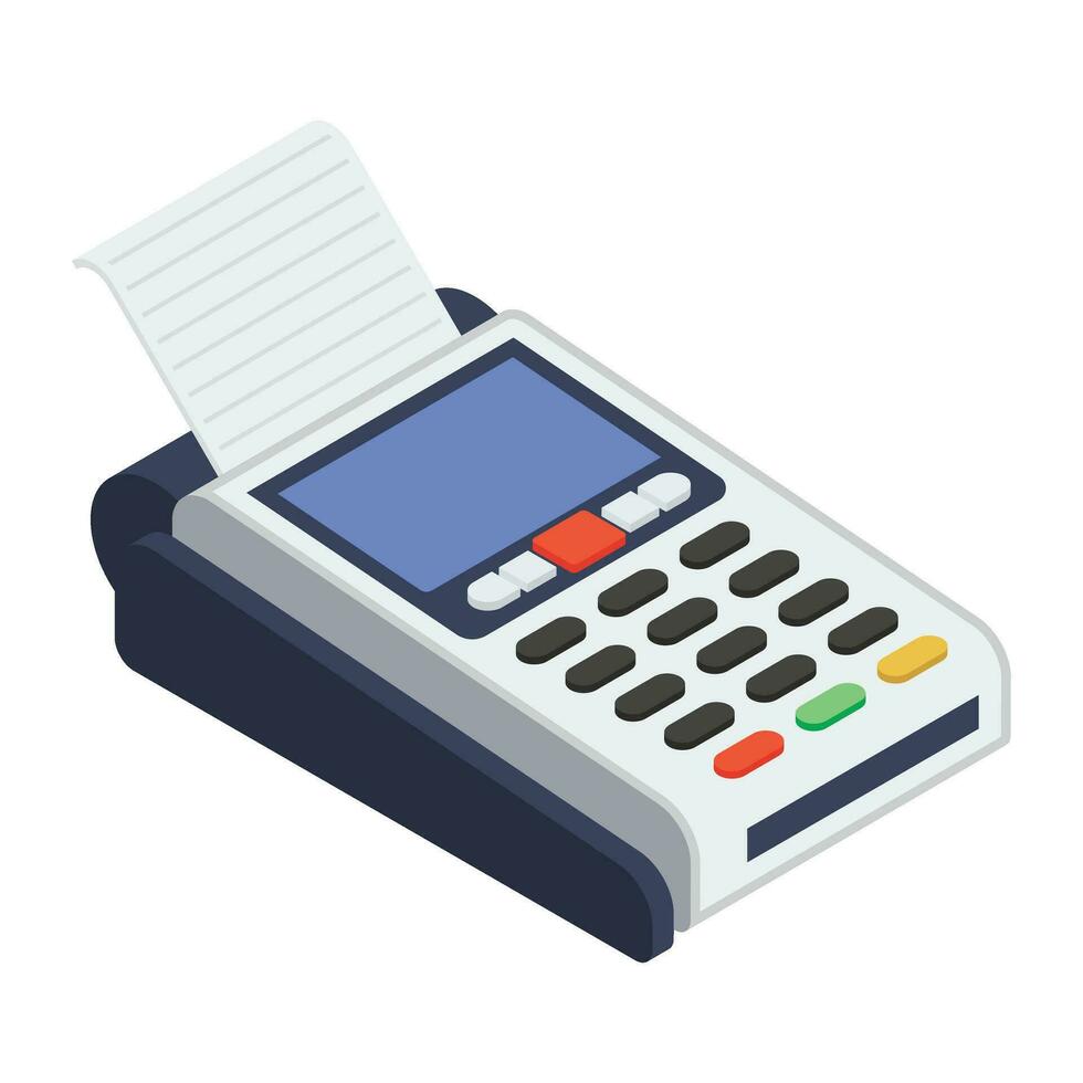 Isometric vector design of online shop icon
