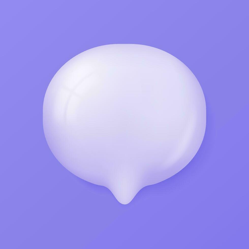 3d speech bubbles. Conversation to comment. empty text frame vector