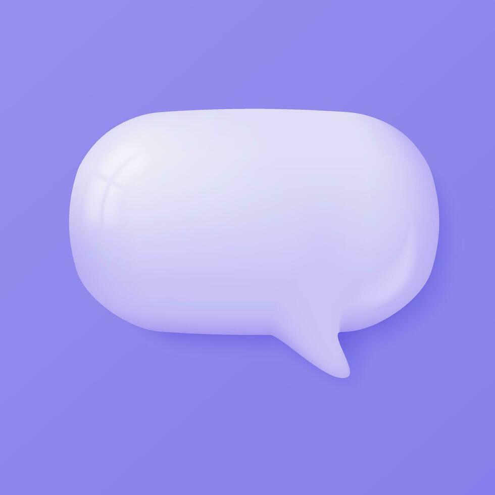 3d speech bubbles. Conversation to comment. empty text frame vector