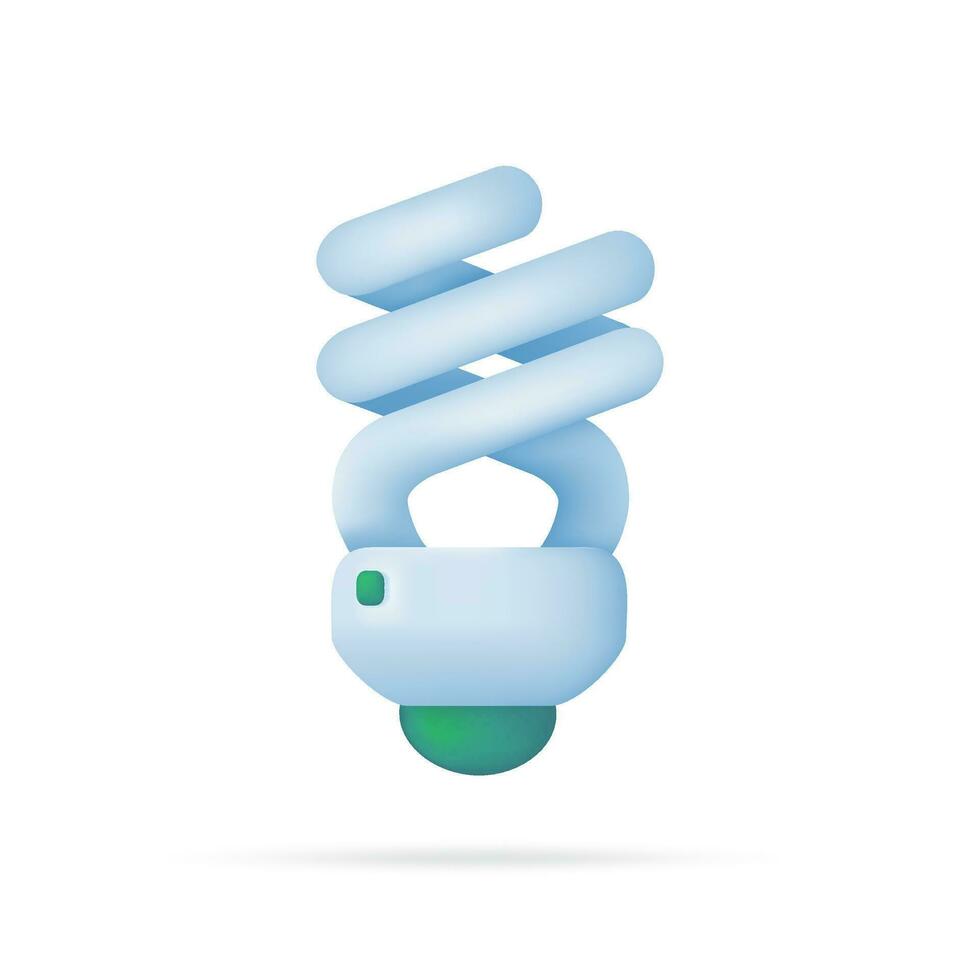 Light bulb save electricity for the earth. 3d illustration vector