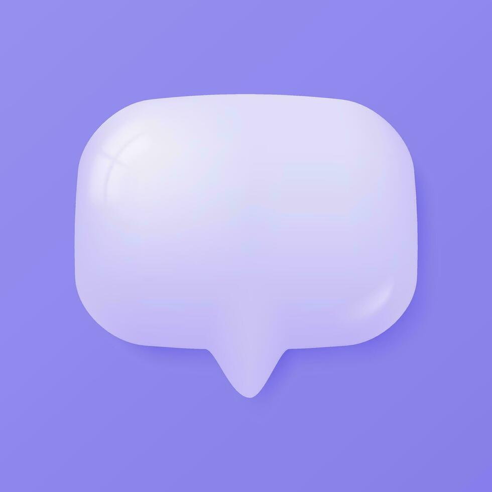 3d speech bubbles. Conversation to comment. empty text frame vector