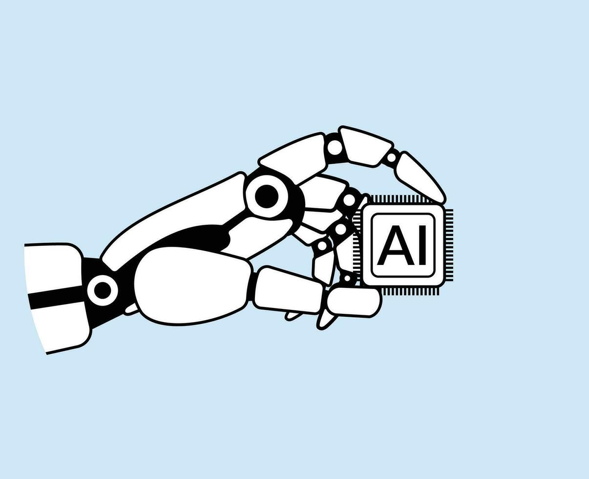 ai chip artificial inteligencia futuro tecnología innovación vector