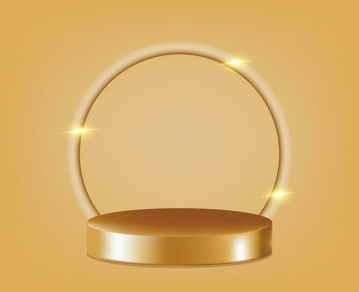 Realistic 3d podium beauty product stand background vector