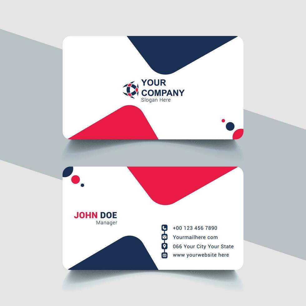 Professional Business Card Design Template, Creative Business Card Design. vector