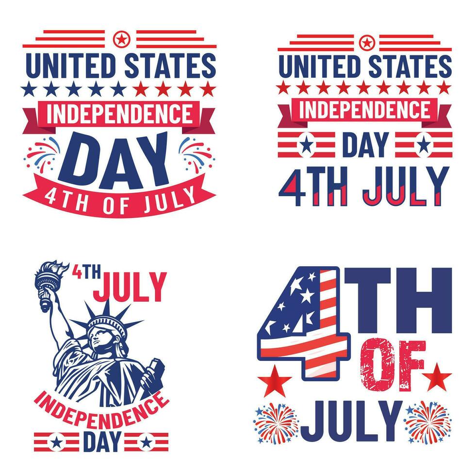 Happy 4th July Independence day t shirt design vector