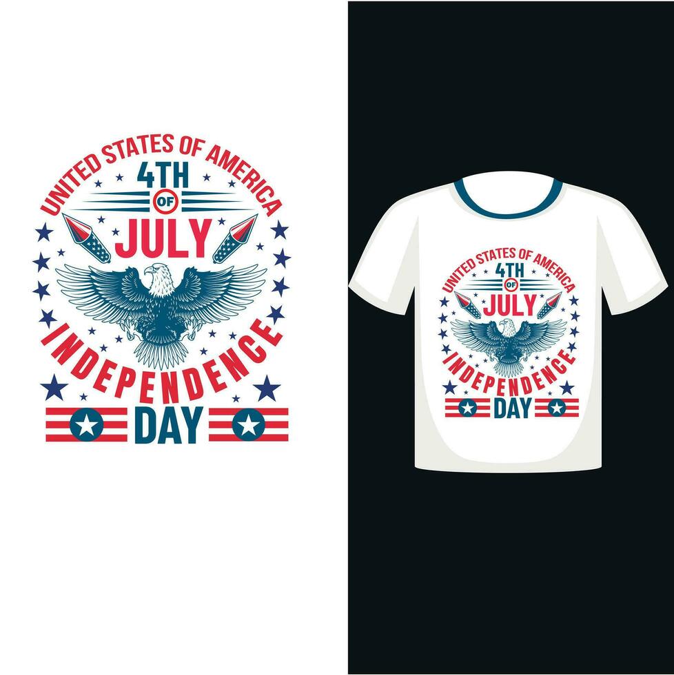 Happy 4th July Independence day t shirt design vector