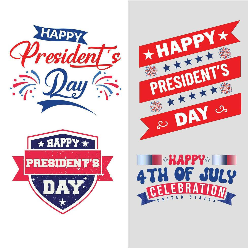 Happy president day design vector